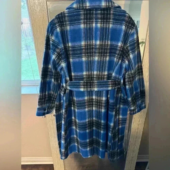AQUA Plaid Duster Trench Coat - 100% Exclusive - NWT - Picture 5 of 14